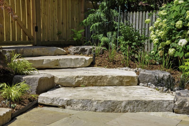 Step Slopings with Stone Paving
